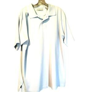 Imprints Polo Size L Golf Shirt Moisture Wicking Material Soft Light Blue
